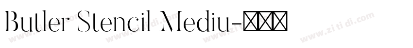 Butler Stencil Mediu字体转换